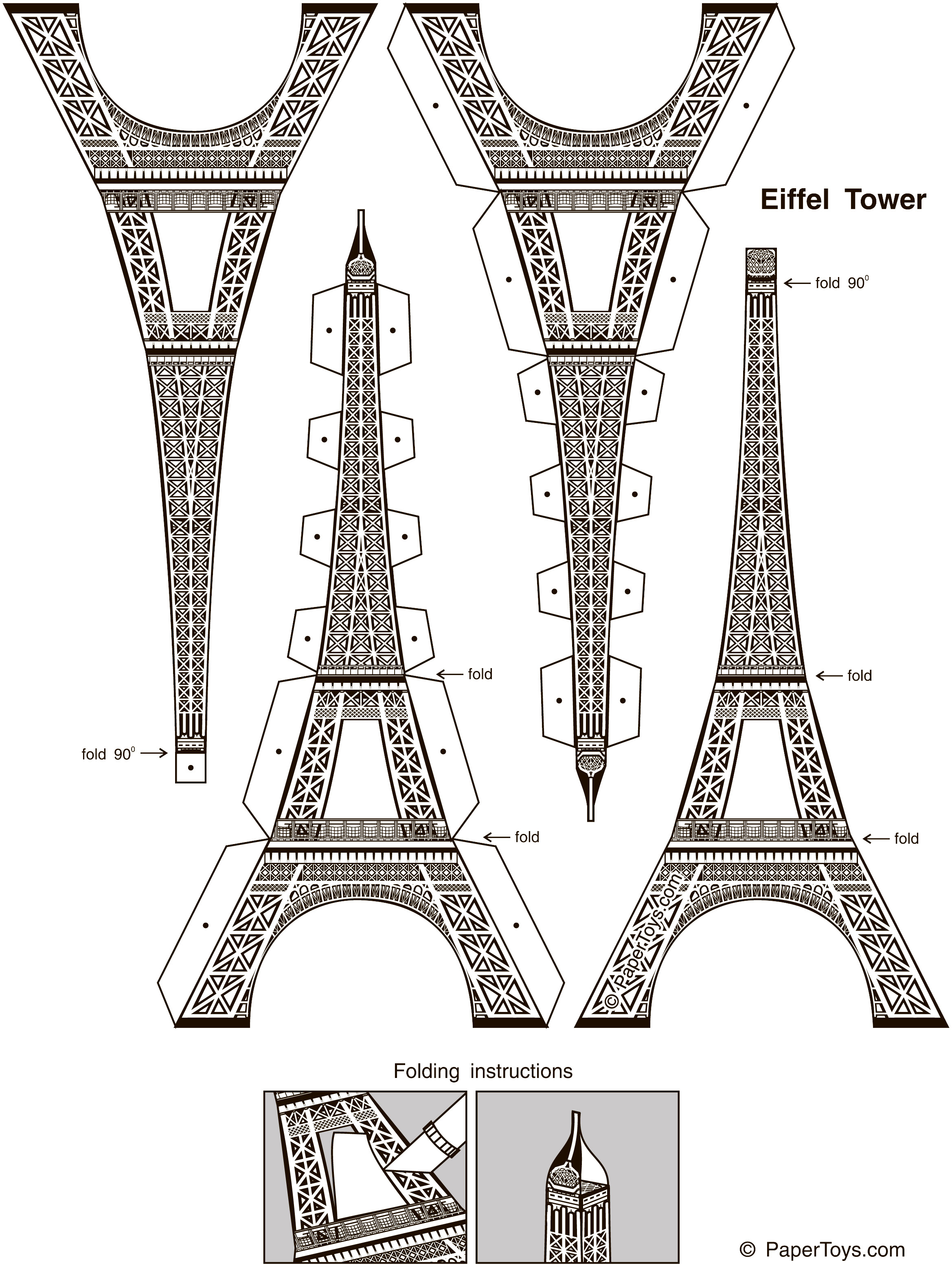 Eiffel Tower Papercraft Template Eiffel Tower Eiffel Tour Eiffel My 