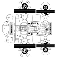 Formula One Race Car Paper Model