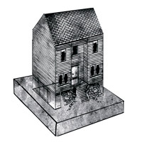 Haunted House Paper Model