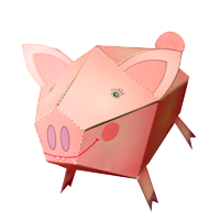 Piggy Paper Model