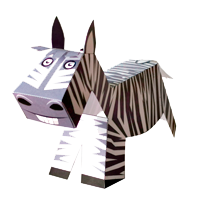Zebra Paper Model