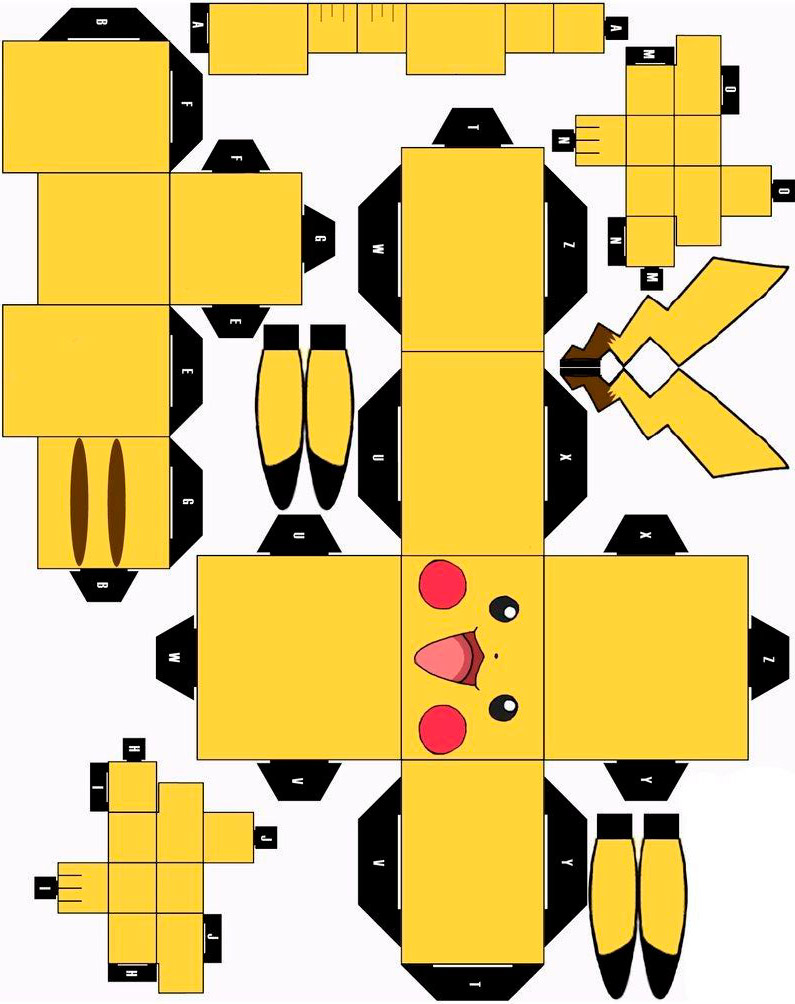Papercraft Pikachu for gluing 