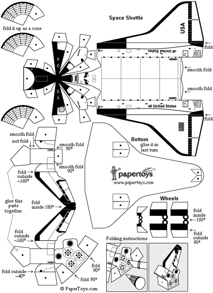Paper model Space Shuttle for gluing 