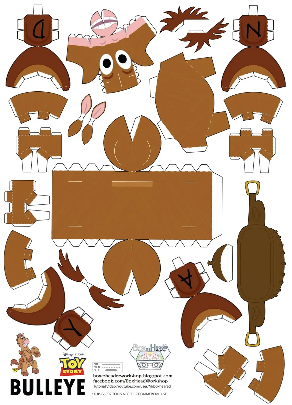 Horse Papercraft paper model — printable template