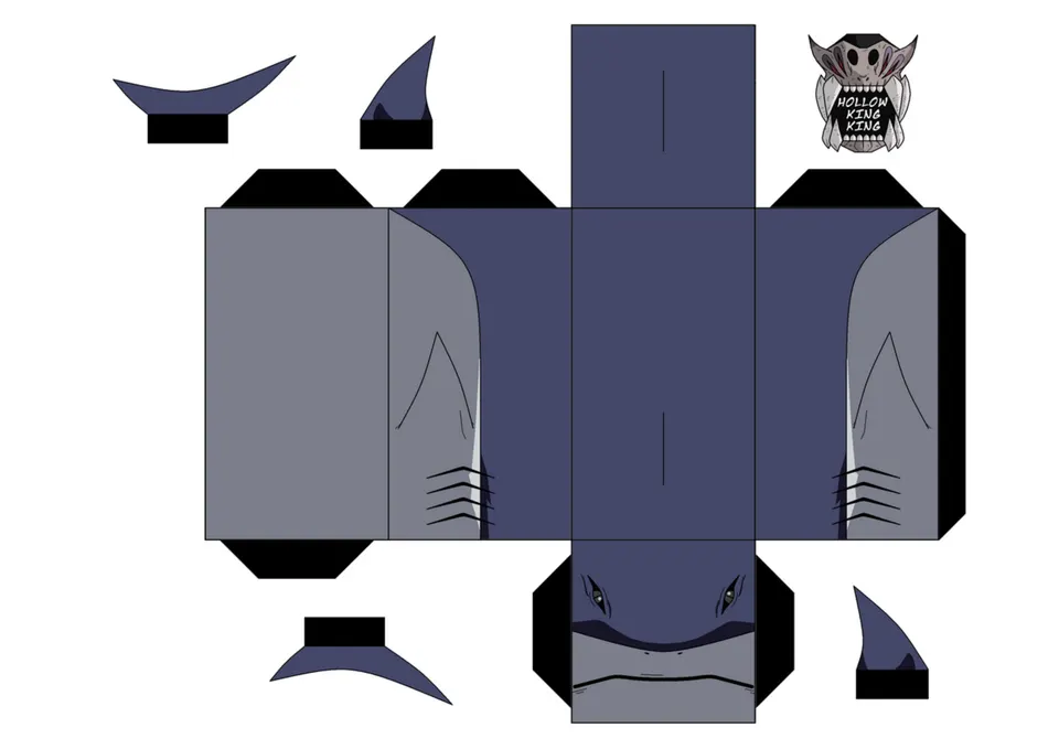 Shark Papercraft paper model — printable template