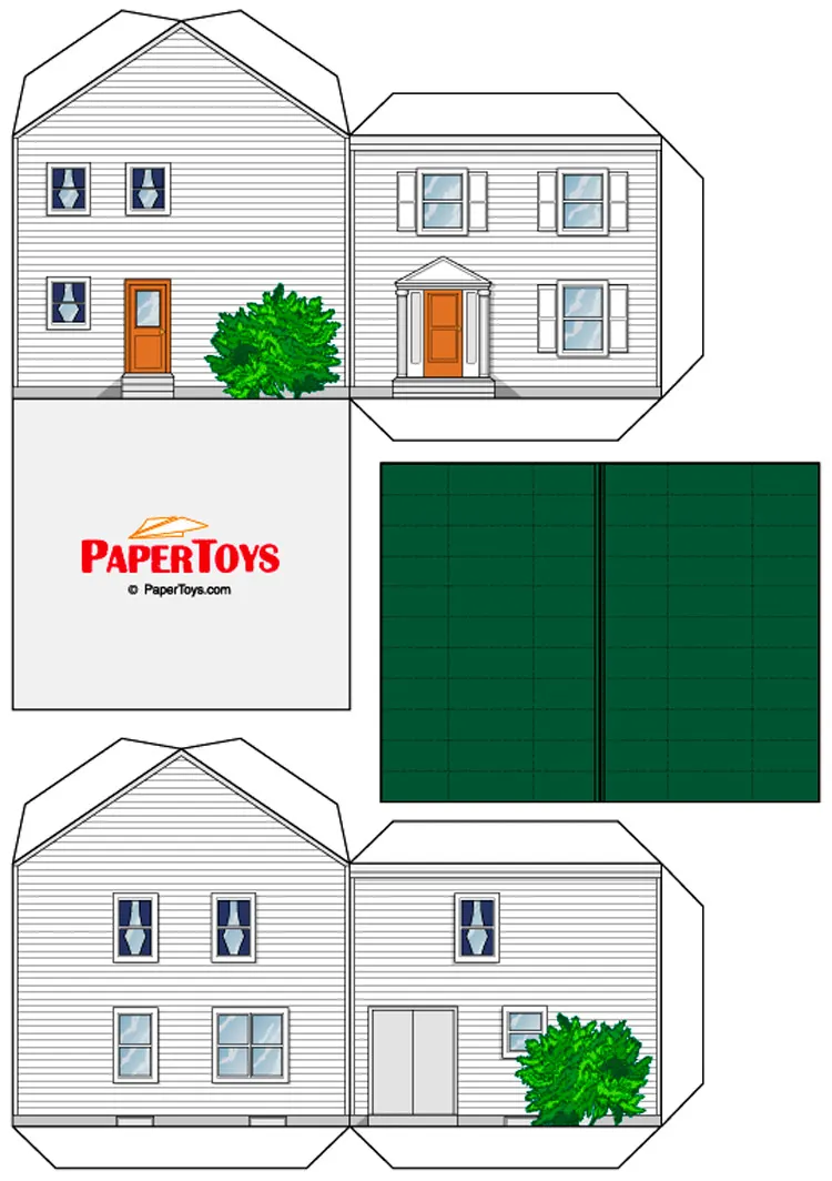 Minnesota Home paper model — printable template
