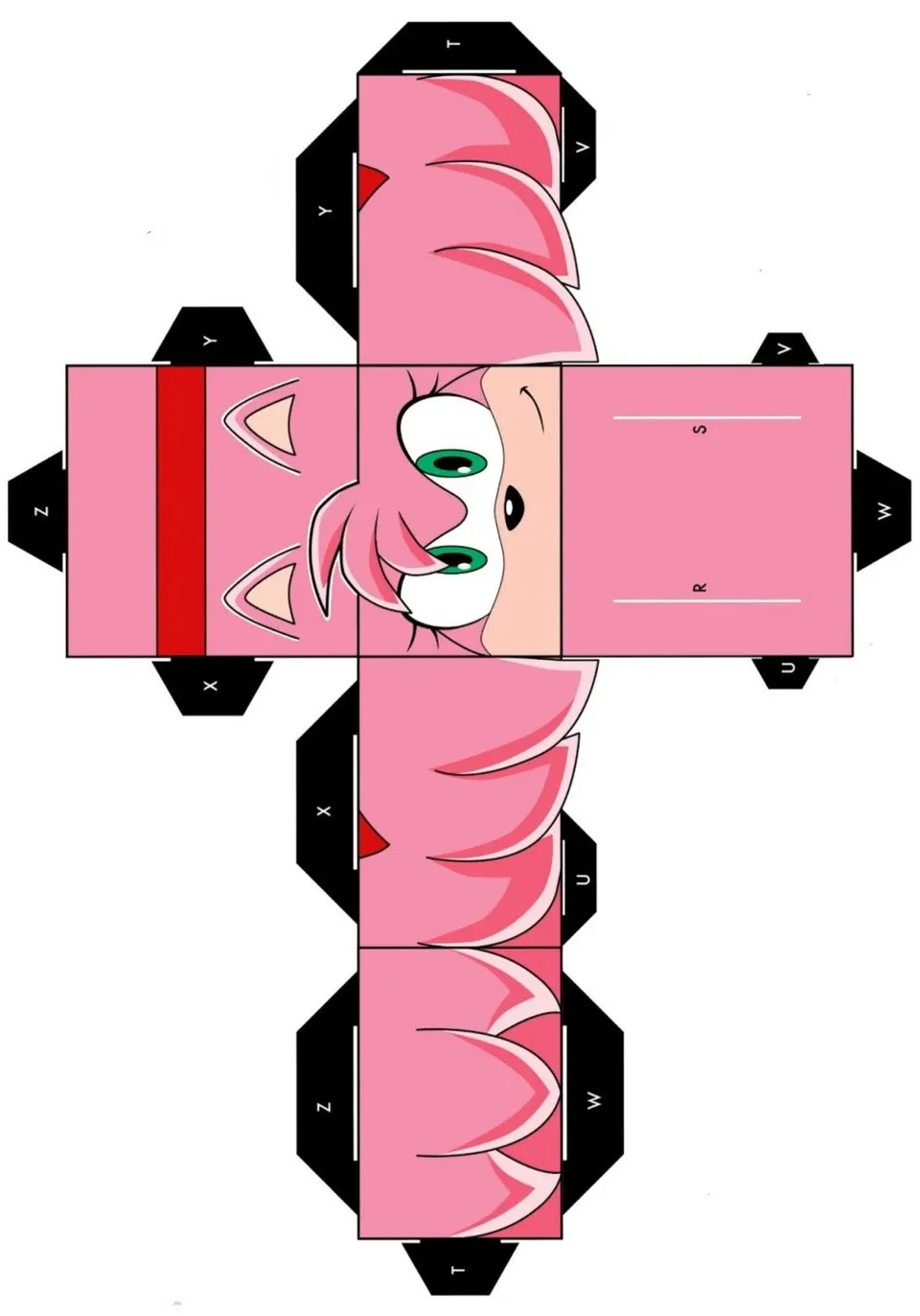 Amy Rose paper model — printable template