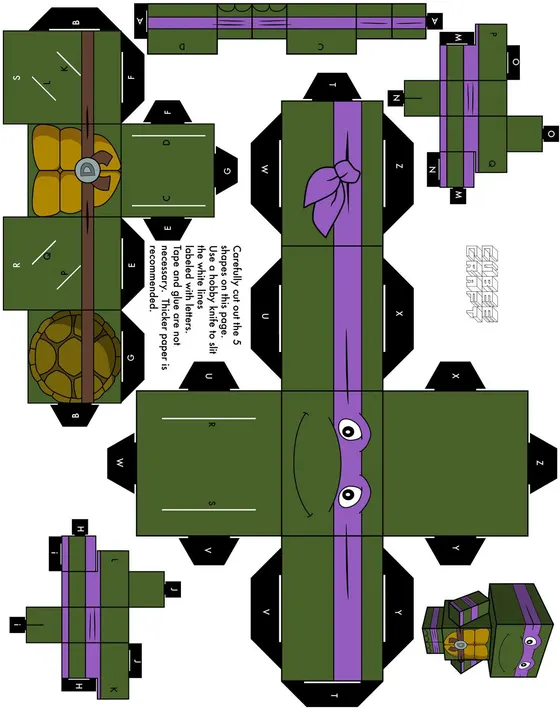 Donatello paper model template