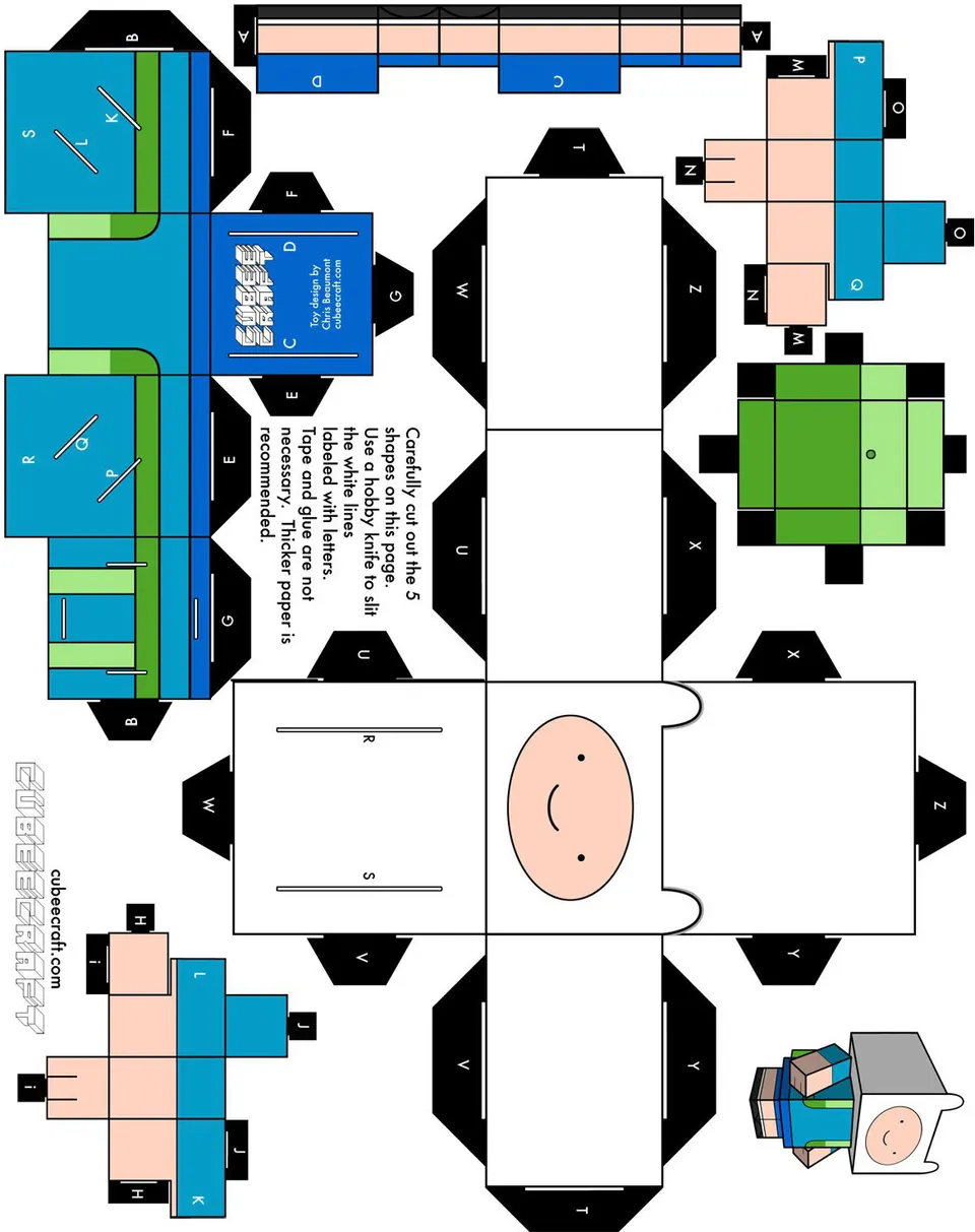 Finn paper model — printable template