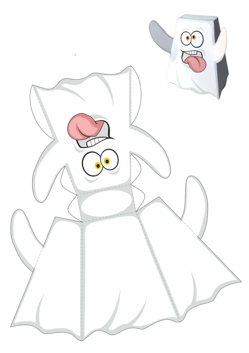 Ghost Papercraft paper model — printable template