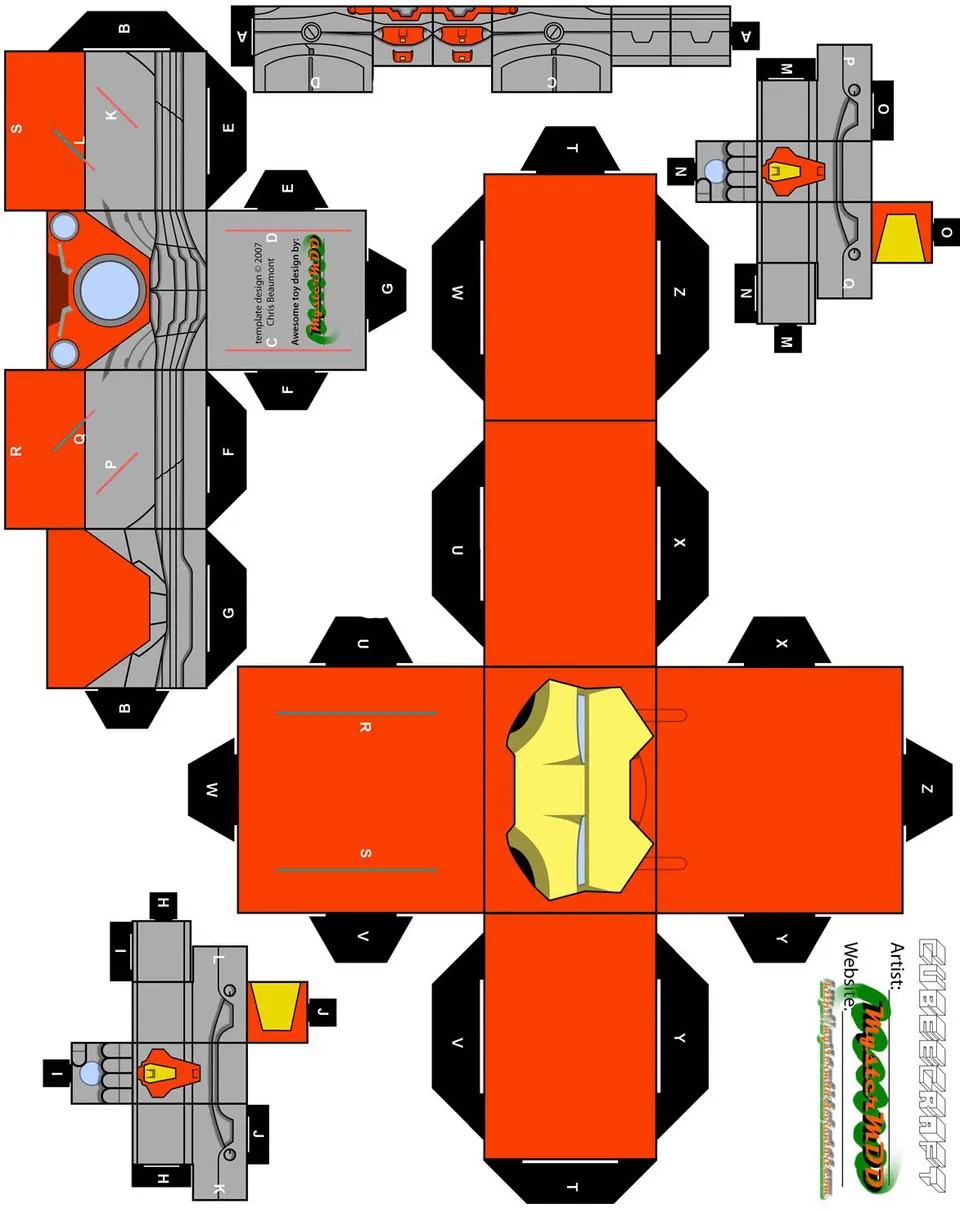 Iron Man paper model — printable template