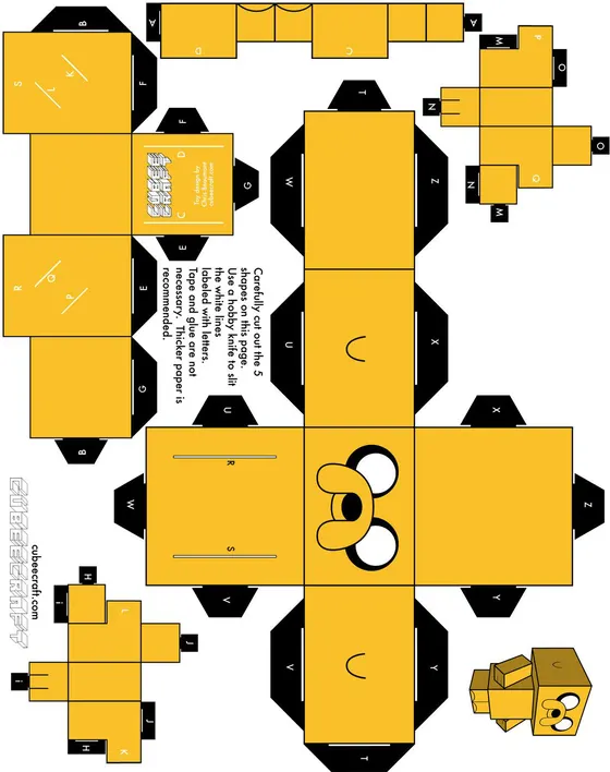 Jake paper model template