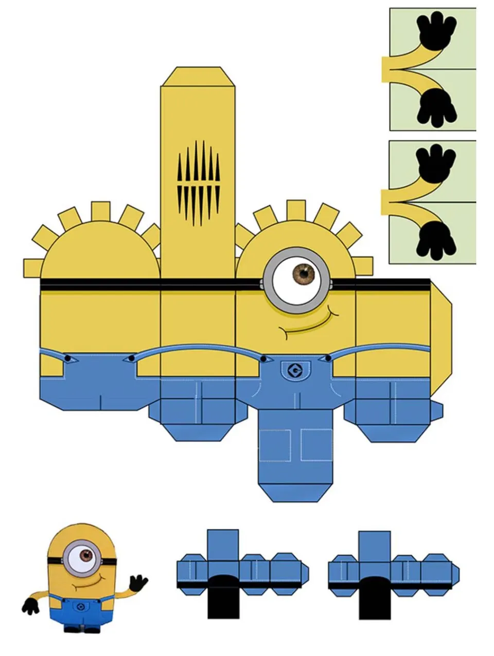 Minion paper model — printable template