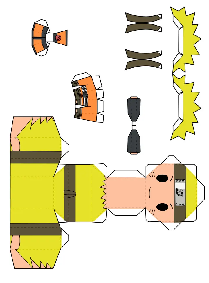 Naruto paper model — printable template