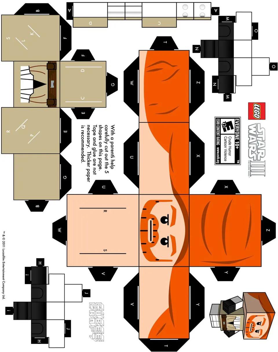 Obi-Wan Kenobi paper model — printable template