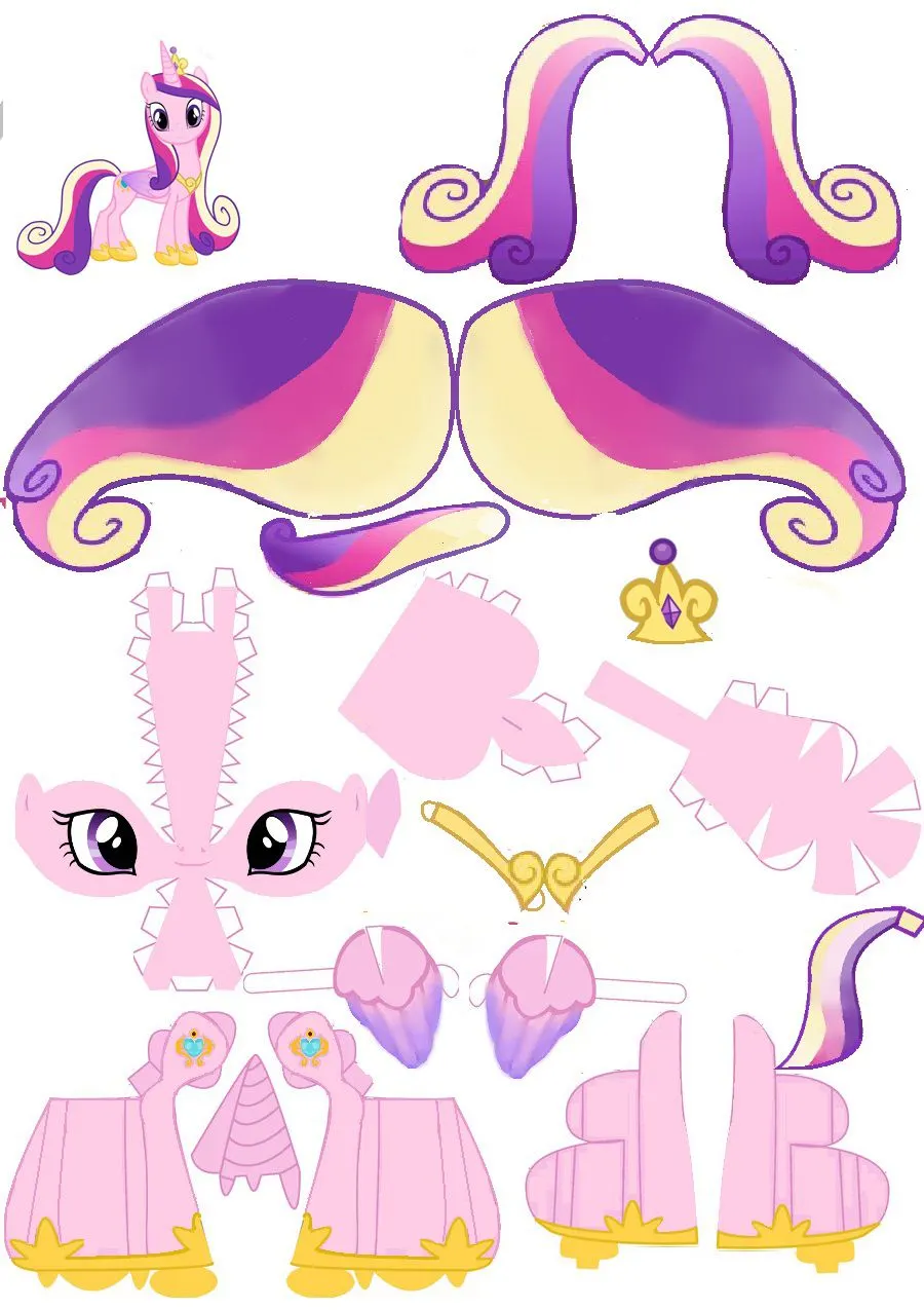 Princess Cadance paper model — printable template