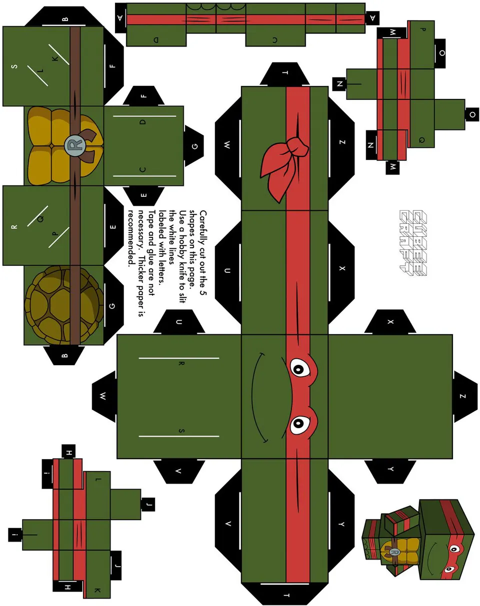 Raphael paper model — printable template