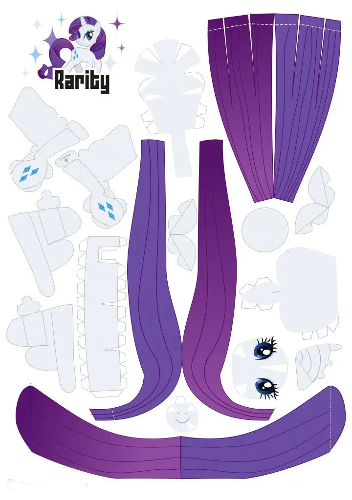 Rarity paper model — printable template