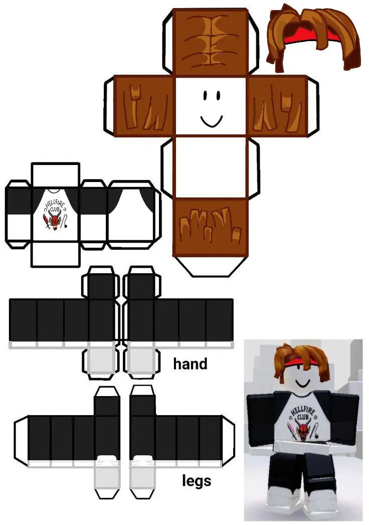 Roblox paper model — printable template