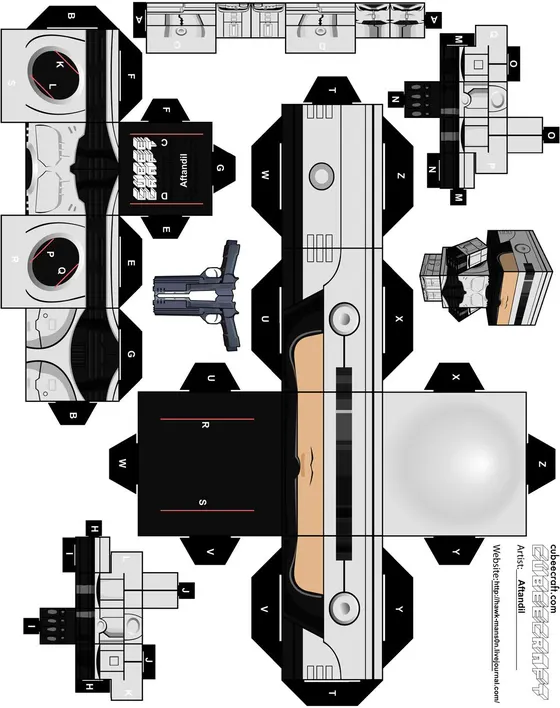 RoboCop paper model template
