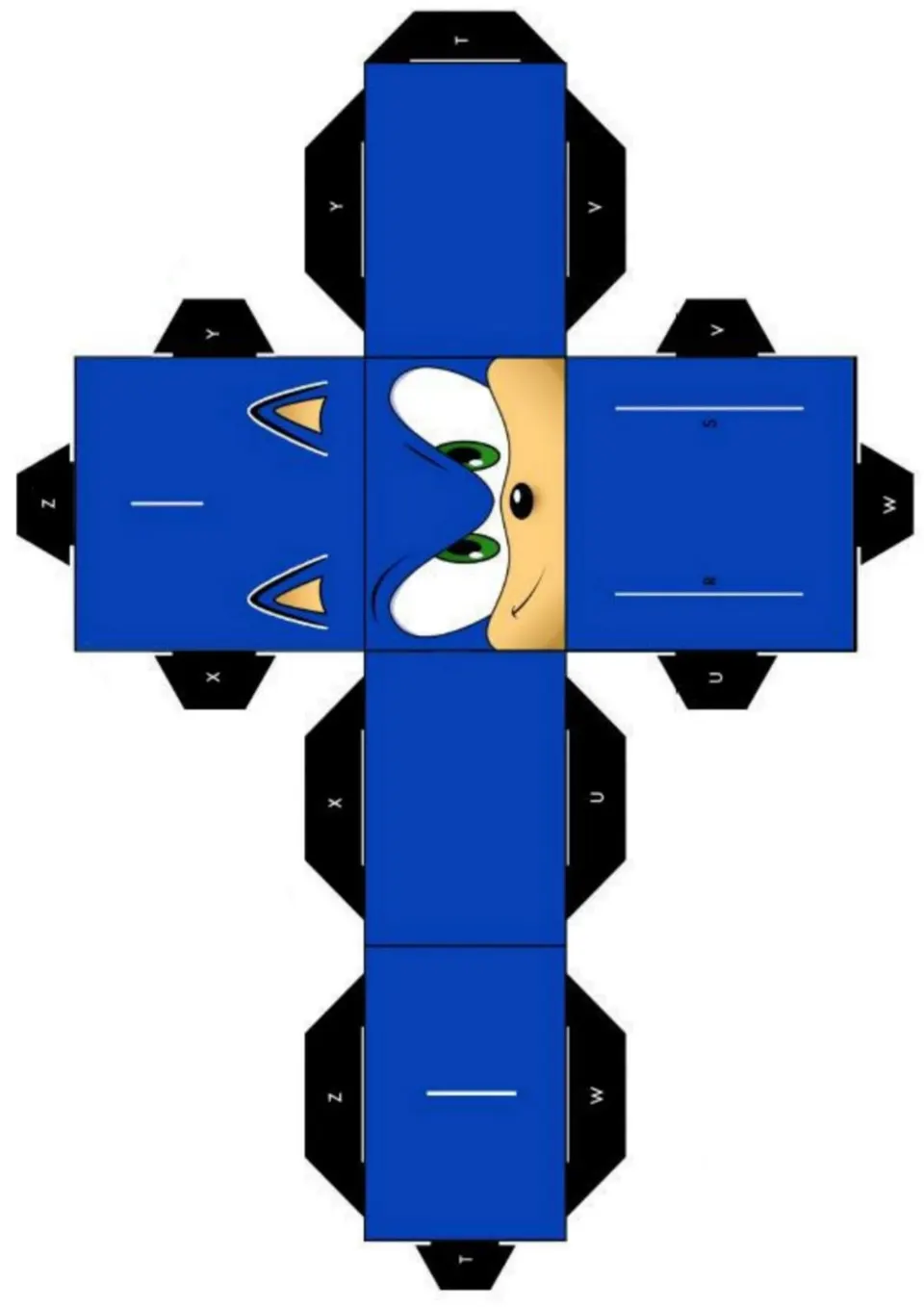 Sonic the Hedgehog paper model — printable template