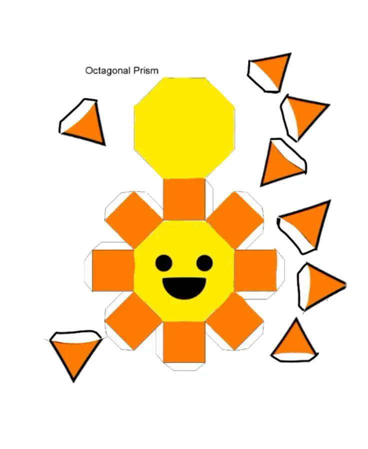Sprunki Mr. Sun paper model — printable template
