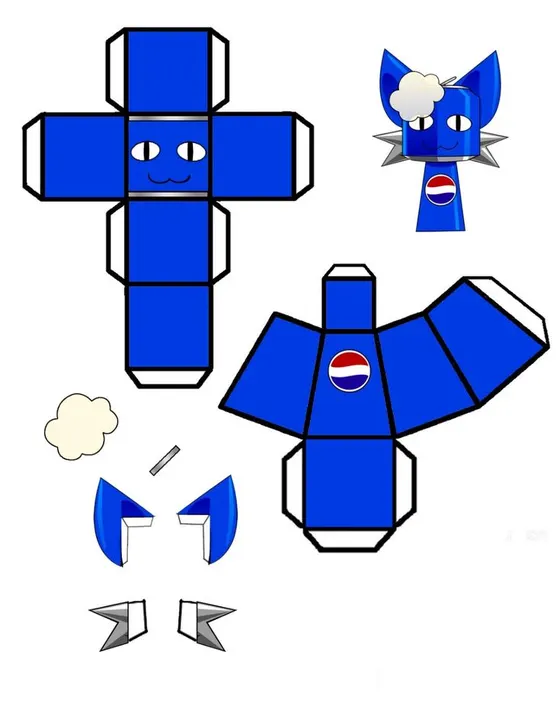 Sprunki Pepsi paper model template