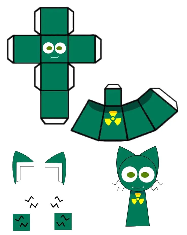 Sprunki Tox paper model — printable template