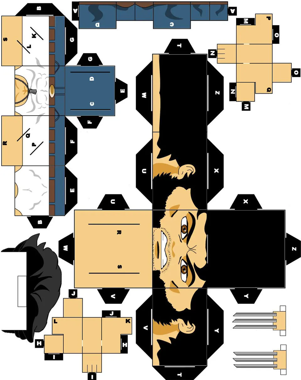 Wolverine Papercraft paper model — printable template