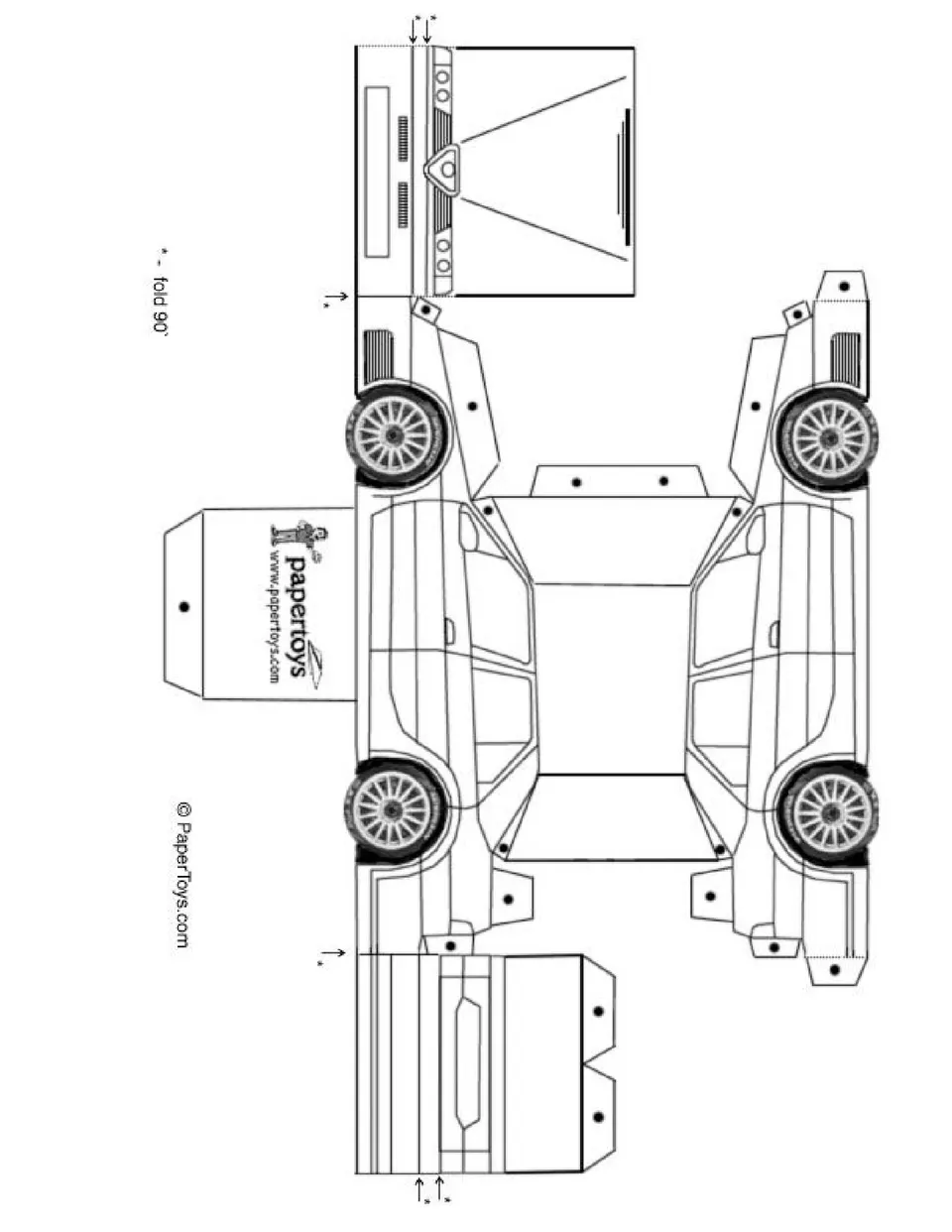 Alfa Romeo paper model — printable template