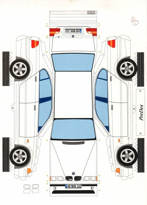 BMW paper model — printable template