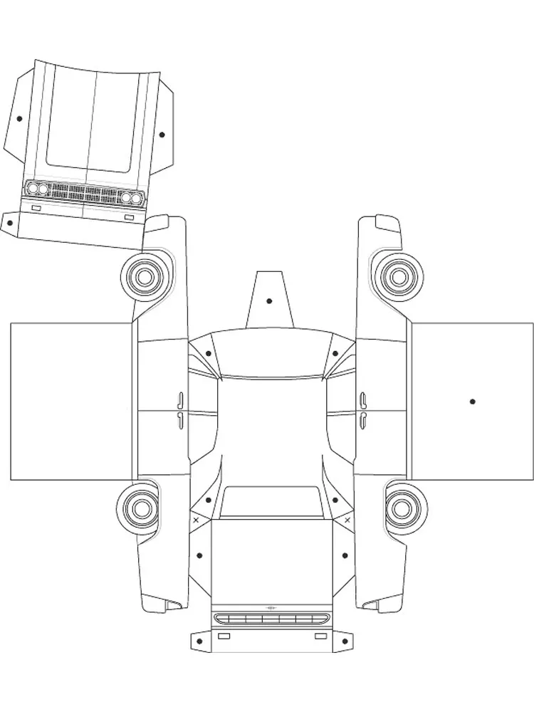 Lincoln Continental paper model — printable template