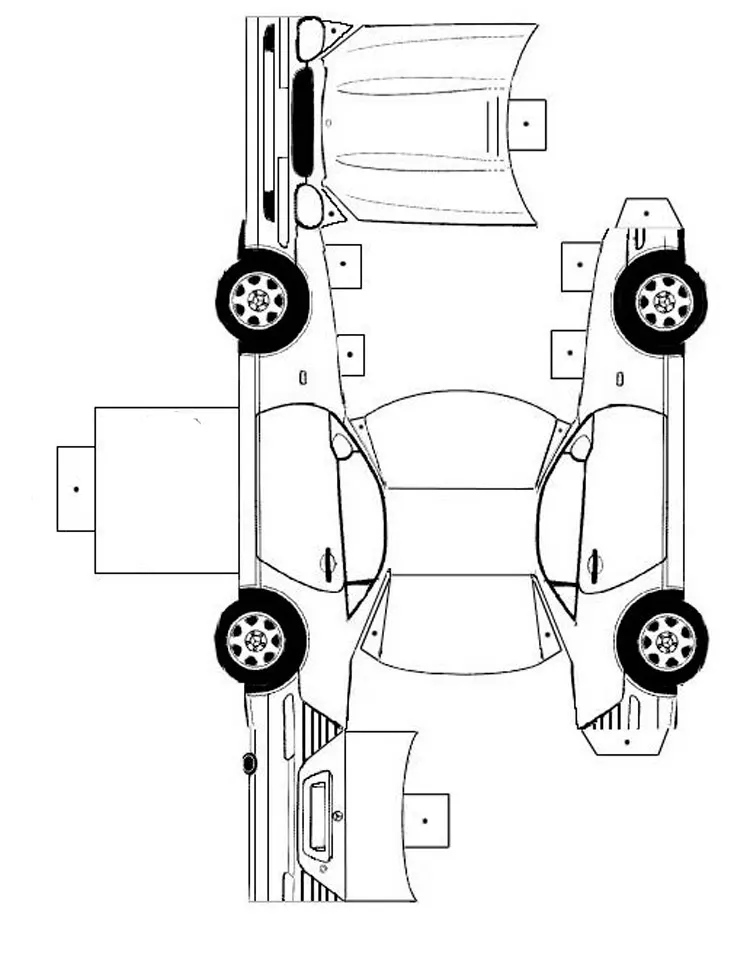 Mercedes 320 SL paper model — printable template