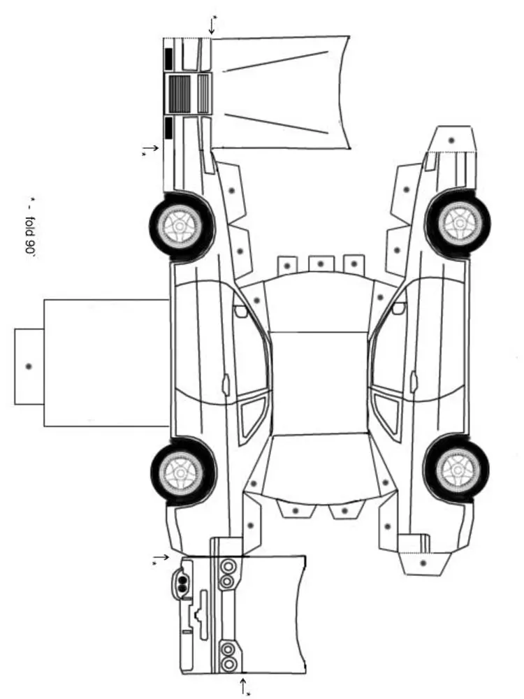 Nissan paper model — printable template
