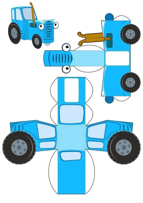Tractor paper model template