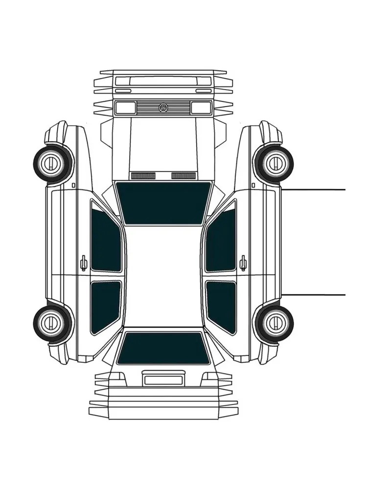 VW Golf paper model — printable template