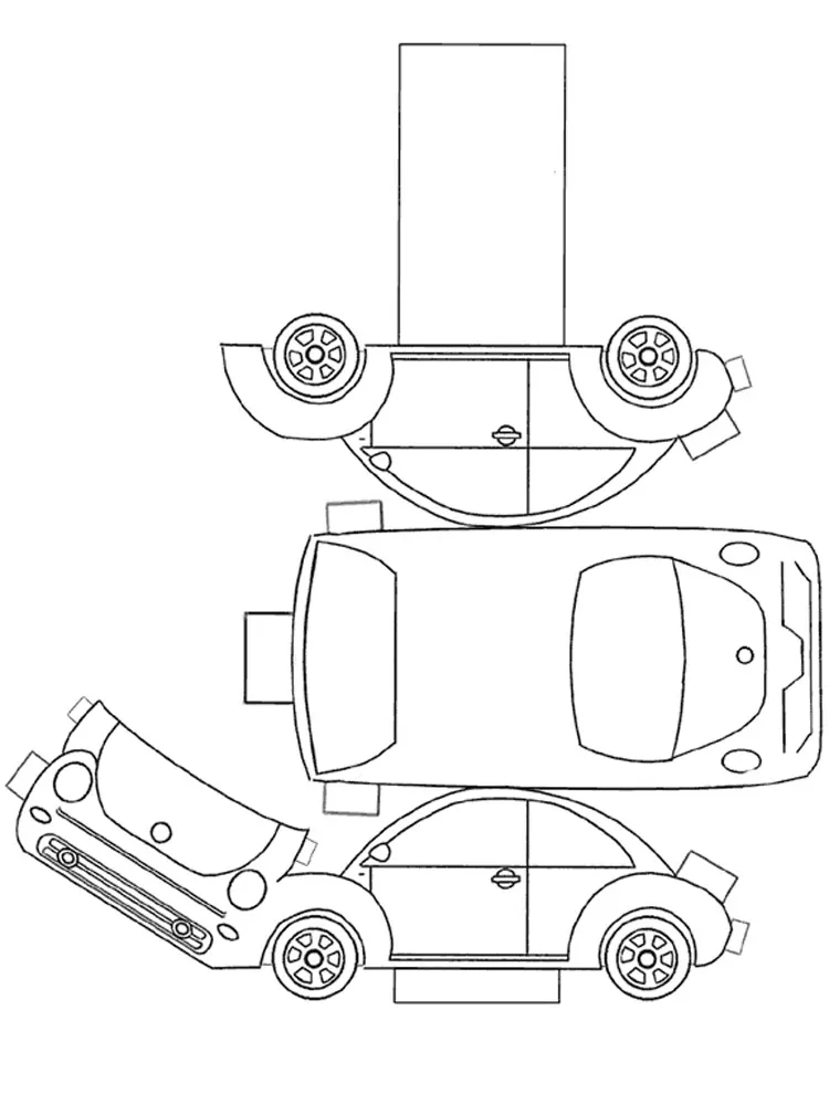 Volkswagen paper model — printable template